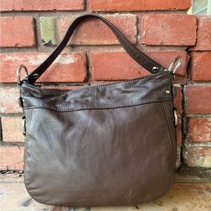 COACH Zoe (?) #F14707 Brown Leather Shoulder Bag